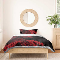 New Zealand Rugby Pacific Personalised Bedding Set All Red Maori Pasifika Fern Pattern