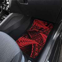 New Zealand Rugby Pacific Personalised Car Mats All Red Maori Pasifika Fern Pattern