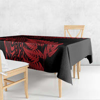 New Zealand Rugby Pacific Personalised Tablecloth All Red Maori Pasifika Fern Pattern