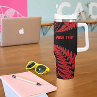 New Zealand Rugby Pacific Personalised Tumbler With Handle All Red Maori Pasifika Fern Pattern