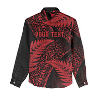 New Zealand Rugby Pacific Personalised Women Casual Shirt All Red Maori Pasifika Fern Pattern