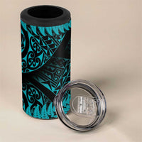 New Zealand Rugby Pacific Personalised 4 in 1 Can Cooler Tumbler All Turquoise Maori Pasifika Fern Pattern