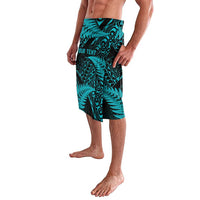 New Zealand Rugby Pacific Personalised Lavalava All Turquoise Maori Pasifika Fern Pattern