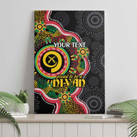 Vanuatu Personalised Canvas Wall Art Aboriginal Dot Paitnting - Polynesian Pride