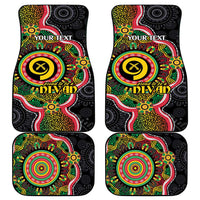Vanuatu Personalised Car Mats Aboriginal Dot Paitnting - Polynesian Pride