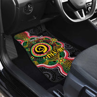 Vanuatu Personalised Car Mats Aboriginal Dot Paitnting - Polynesian Pride