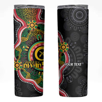 Vanuatu Personalised Skinny Tumbler Aboriginal Dot Paitnting - Polynesian Pride