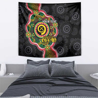 Vanuatu Personalised Tapestry Aboriginal Dot Paitnting - Polynesian Pride