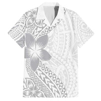 Lotu Tamaiti White Sunday Hawaiian Shirt Pacific Plumeria Flowers - White Version