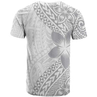 Lotu Tamaiti White Sunday T Shirt Pacific Plumeria Flowers - White Version