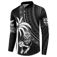 Custom Fiji New Zealand Rugby Button Sweatshirt Make History Together