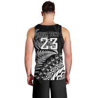 Custom Fiji New Zealand Rugby Men Tank Top Cibi Dance with Black Fern