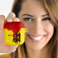 Personalised Papua New Guinea Oro Necklace AirPods Case Gold Melanesia Traditional Pattern