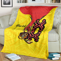 Personalised Papua New Guinea Oro Necklace Blanket Gold Melanesia Traditional Pattern