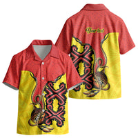 Personalised Papua New Guinea Oro Necklace Kid Hawaiian Shirt Gold Melanesia Traditional Pattern
