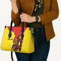 Personalised Papua New Guinea Oro Necklace Leather Bag Gold Melanesia Traditional Pattern