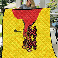 Personalised Papua New Guinea Oro Necklace Quilt Gold Melanesia Traditional Pattern