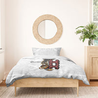 Personalised Papua New Guinea Oro Necklace Bedding Set Black Melanesia Traditional Pattern