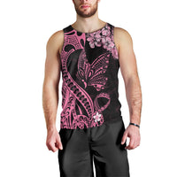 Polynesian Floral Butterfly Men Tank Top Breast Cancer Pink Ribbon LT9 - Polynesian Pride