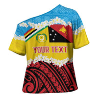 Personalised Torba PNG Forever Cross Shoulder Shirt Polynesian Sand Art - Polynesian Pride