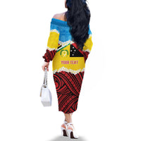 Personalised Torba PNG Forever Family Matching Off The Shoulder Long Sleeve Dress and Hawaiian Shirt Polynesian Sand Art - Polynesian Pride