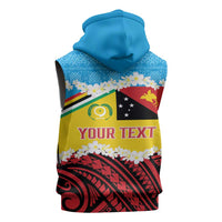 Personalised Torba PNG Forever Sleeveless Zip Hoodie Polynesian Sand Art LT9 - Polynesian Pride
