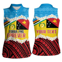 Personalised Torba PNG Forever Women Sleeveless Polo Shirt Polynesian Sand Art - Polynesian Pride