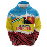 Personalised Torba PNG Forever Zip Hoodie Polynesian Sand Art - Polynesian Pride