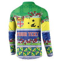 Personalised Malampa Fiji Forever Button Sweatshirt Tagimoucia Polynesian Sand Drawing - Polynesian Pride