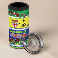 Personalised Malampa Fiji Forever 4 in 1 Can Cooler Tumbler Tagimoucia Polynesian Sand Drawing - Polynesian Pride