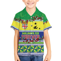 Personalised Malampa Fiji Forever Family Matching Off The Shoulder Long Sleeve Dress and Hawaiian Shirt Tagimoucia Polynesian Sand Drawing - Polynesian Pride