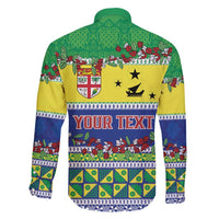 Personalised Malampa Fiji Forever Family Matching Off Shoulder Maxi Dress and Hawaiian Shirt Tagimoucia Polynesian Sand Drawing - Polynesian Pride