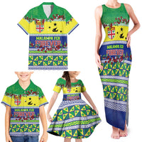 Personalised Malampa Fiji Forever Family Matching Tank Maxi Dress and Hawaiian Shirt Tagimoucia Polynesian Sand Drawing - Polynesian Pride
