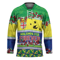 Personalised Malampa Fiji Forever Hockey Jersey Tagimoucia Polynesian Sand Drawing LT9 Unisex Yellow - Polynesian Pride