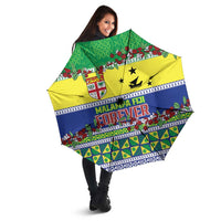 Malampa Fiji Forever Umbrella Tagimoucia Polynesian Sand Drawing LT9 - Polynesian Pride