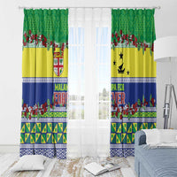 Malampa Fiji Forever Window Curtain Tagimoucia Polynesian Sand Drawing - Polynesian Pride