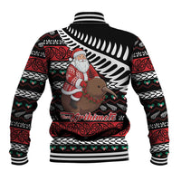 New Zealand Kiwi Santa Christmas Baseball Jacket He Wairua Kirihimete - Polynesian Pride
