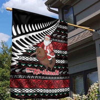 New Zealand Kiwi Santa Christmas Garden Flag He Wairua Kirihimete - Polynesian Pride