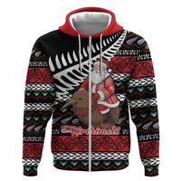 New Zealand Kiwi Santa Christmas Hoodie He Wairua Kirihimete - Polynesian Pride