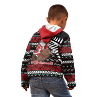 New Zealand Kiwi Santa Christmas Kid Hoodie He Wairua Kirihimete - Polynesian Pride
