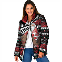 New Zealand Kiwi Santa Christmas Padded Jacket He Wairua Kirihimete - Polynesian Pride