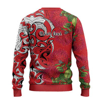 Personalised New Zealand Koru Pohutukawa Ugly Christmas Sweater Meri Kirihimete Aroha for Christmas - Polynesian Pride