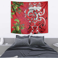 Personalised New Zealand Koru Pohutukawa Tapestry Meri Kirihimete Aroha for Christmas - Polynesian Pride