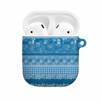 Hawaiian Hibiscus Honu AirPods Case Blue Mele Kalikimaka Palaka Spirit LT9 Blue - Polynesian Pride