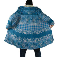 Hawaiian Hibiscus Honu Cloak Blue Mele Kalikimaka Palaka Spirit - Polynesian Pride