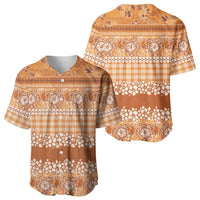 Hawaiian Hibiscus Honu Baseball Jersey Gold Mele Kalikimaka Palaka Spirit LT9 - Polynesian Pride