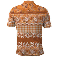Hawaiian Hibiscus Honu Polo Shirt Gold Mele Kalikimaka Palaka Spirit - Polynesian Pride