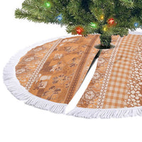 Hawaiian Hibiscus Honu Tree Skirt Gold Mele Kalikimaka Palaka Spirit - Polynesian Pride