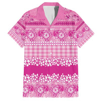 Hawaiian Hibiscus Honu Family Matching Puletasi and Hawaiian Shirt Pink Mele Kalikimaka Palaka Spirit - Polynesian Pride