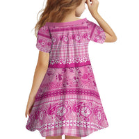 Hawaiian Hibiscus Honu Family Matching Summer Maxi Dress and Hawaiian Shirt Pink Mele Kalikimaka Palaka Spirit - Polynesian Pride